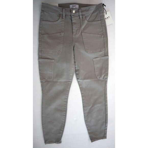 Oat New York 1014-BP Women Sz 27 Gray Mid-Rise Skinny Ankle Carpenter Jeans - Picture 1 of 8